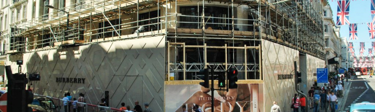 Burberry store under construction in May 2012