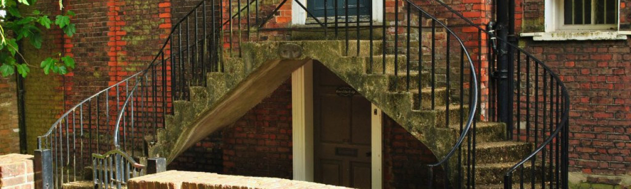 Stairs to Lower Elm Lodge.