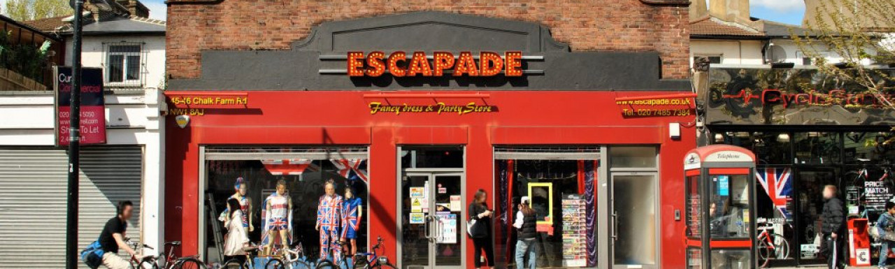 Escapade store at 45-46 Chalk Farm Road in spring 2012.